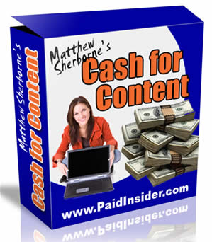 Cash For Content